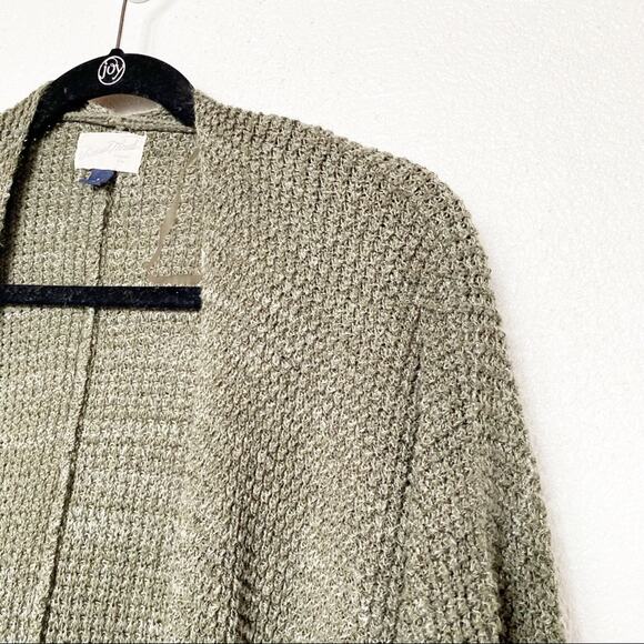 Universal Thread Green Open Front Knit Cardigan Size Small - Picture 2 of 9